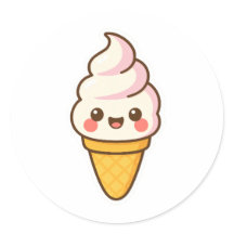 Crema de hielo de Kawaii dulce
