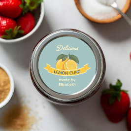 Pegatina Redonda Crema de Limón