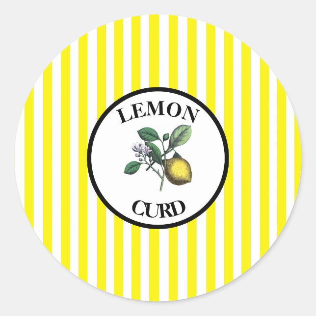 Pegatina Redonda Crema de limón (Anverso)