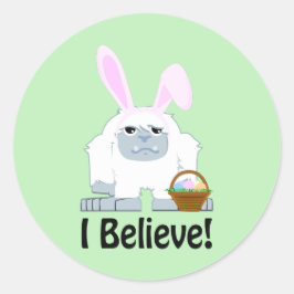 Pegatina Redonda ¡Creo! Easter Yeti