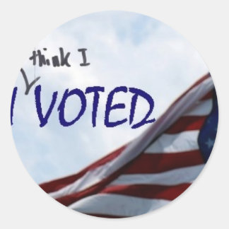 Pegatina Redonda Creo que he votado