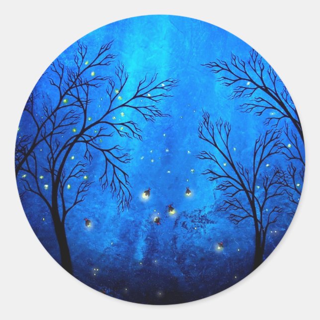 Pegatina Redonda Crepúsculo (Anverso)