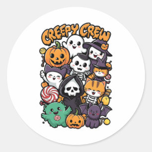 Pegatina Redonda Crepúsculo Para Niños Y Adultos Gracioso Halloween