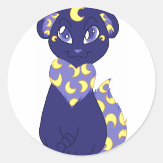 Pegatina Redonda Crescent Bearfox