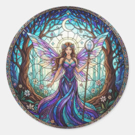 Pegatina Redonda CrescentMoonFairy