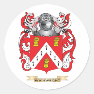 Pegatina Redonda Crest familiar Wainwright (Escudo de armas)