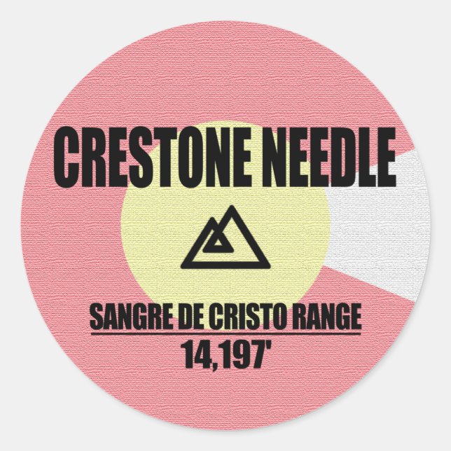 Pegatina Redonda Crestone Needle (Anverso)