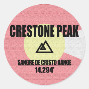 Pegatina Redonda Crestone Peak