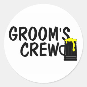 Pegatina Redonda Crew de Grooms (Cerveza)