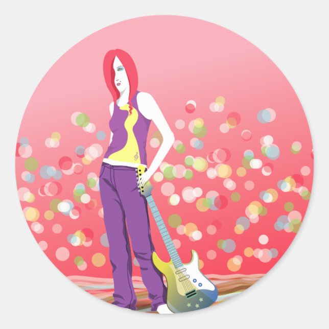 Pegatina Redonda Creyente soñadora (Anverso)