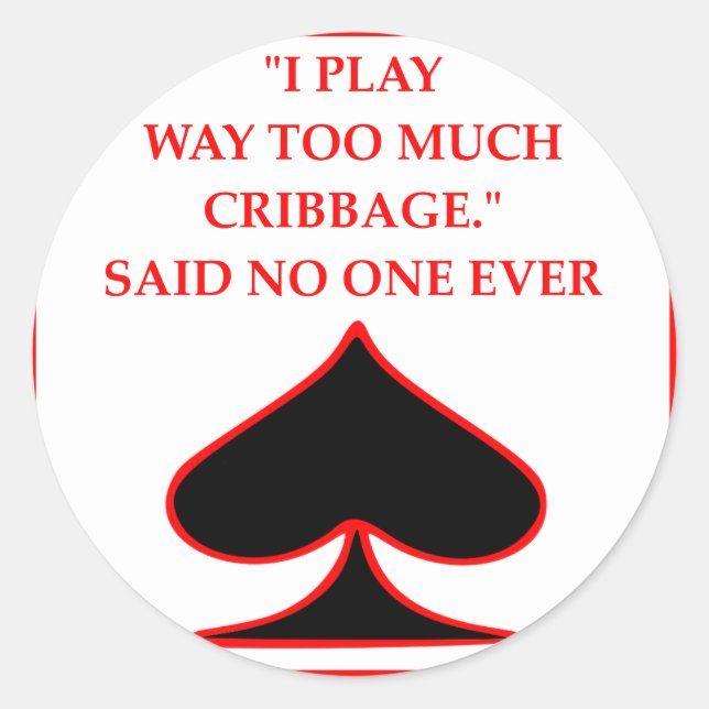 PEGATINA REDONDA CRIBBAGE (Anverso)