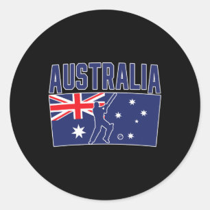 Pegatina Redonda Cricket Australia (bandera y tasmano)