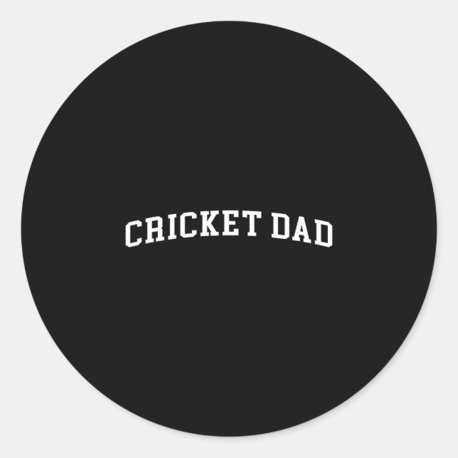 Pegatina Redonda Cricket Dad 2  (Anverso)