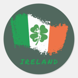 Pegatina Redonda Cricket de Irlanda