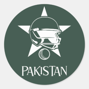 Pegatina Redonda Cricket de Pakistán