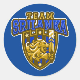 Pegatina Redonda Cricket de Sri Lanka