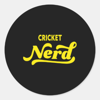 Pegatina Redonda Cricket Nerd