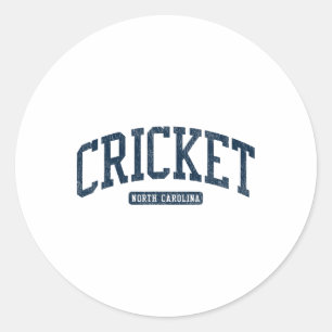 Pegatina Redonda Cricket North Carolina Nc Estilo Universitario