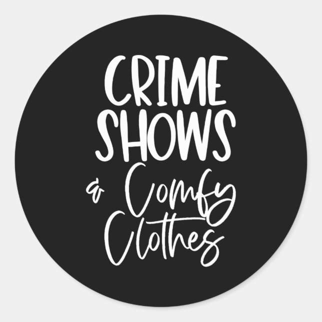 Pegatina Redonda Crimen Verdadero Muestra Comodidad (Anverso)