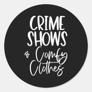 Pegatina Redonda Crimen Verdadero Muestra Comodidad