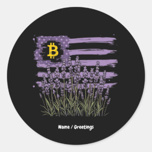 Pegatina Redonda Cripta divertida de la revolución BTC de Bitcoin d