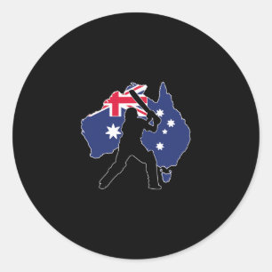 Pegatina Redonda Críquet Australia 