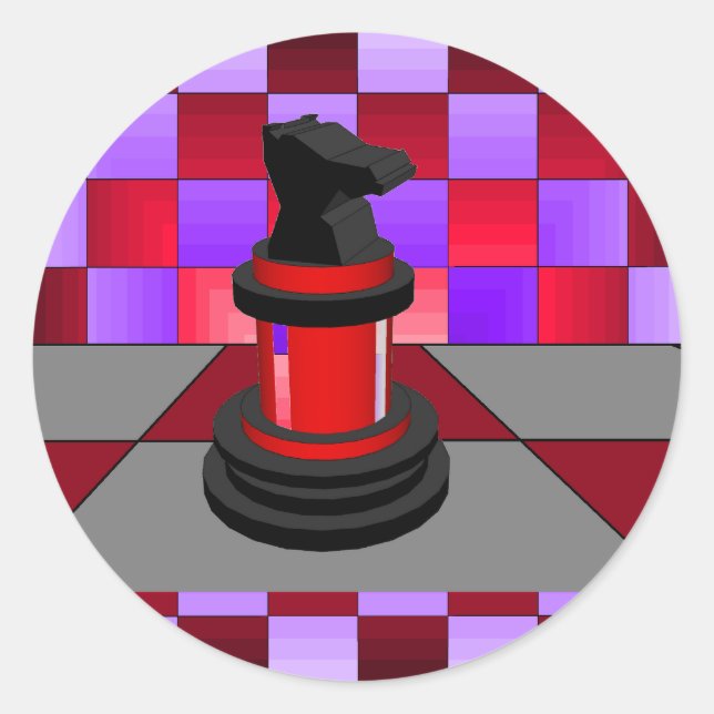 Pegatina Redonda Críquet de ajedrez óptico de caballero Diane 2013 (Anverso)