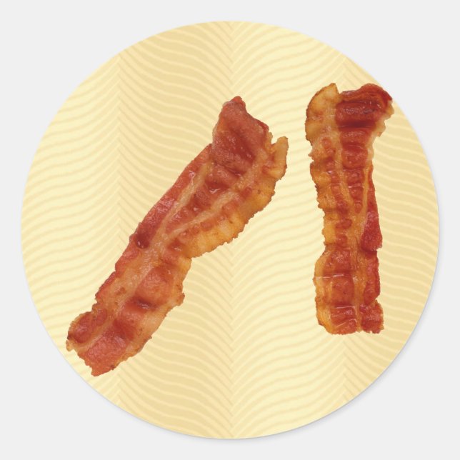 Pegatina Redonda Crispy Bacon (Anverso)