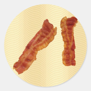 Pegatina Redonda Crispy Bacon