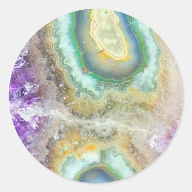 Pegatina Redonda Crístagos de Candy de Quartz (Anverso)