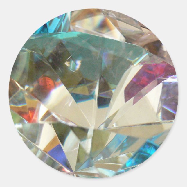Pegatina Redonda Cristal imponente (Anverso)