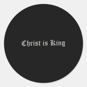 Pegatina Redonda Cristianismo Cristiano Cristo Es Rey Jesús Católic
