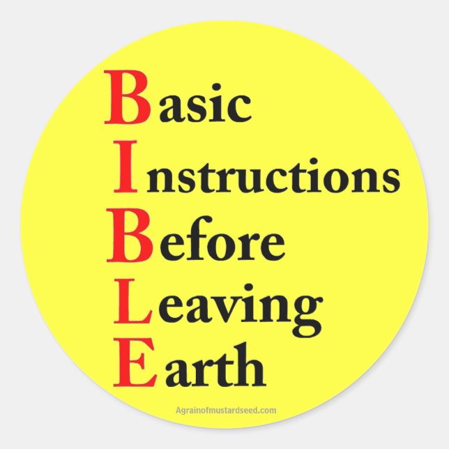 Pegatina Redonda cristiano (Anverso)