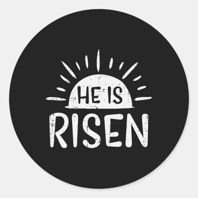 Pegatina Redonda Cristiano De Pascua Es Hombres De Resurrección Del (Anverso)