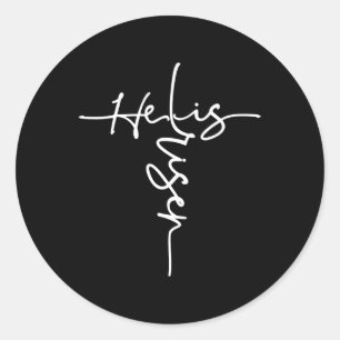 Pegatina Redonda Cristiano De Pascua Es Hombres De Resurrección Del