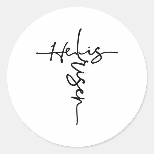 Pegatina Redonda Cristiano De Pascua Es Hombres De Resurrección Del (Anverso)