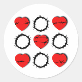 Pegatina Redonda Cristiano "El precio del amor"