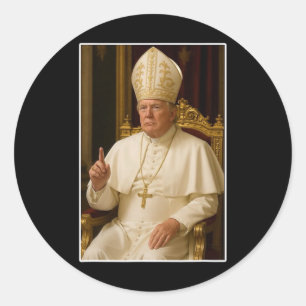 Pegatina Redonda Cristiano Vaticano Un nuevo Papa Gracioso Político