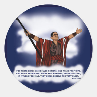 Pegatina Redonda Cristo falso (Obama)