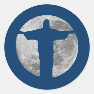 Pegatina Redonda "Cristo Redentor" a adornar