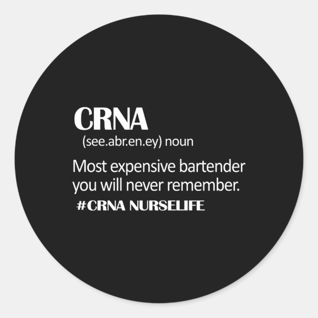 Pegatina Redonda Crna Definition Crna Week (Anverso)