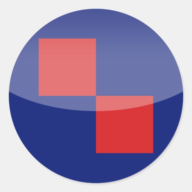 Pegatina Redonda Croacia (Anverso)