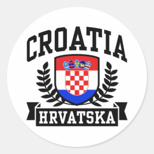 Pegatina Redonda Croacia
