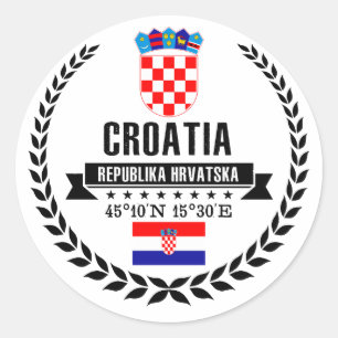 Pegatina Redonda Croacia