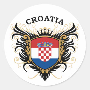Pegatina Redonda Croacia