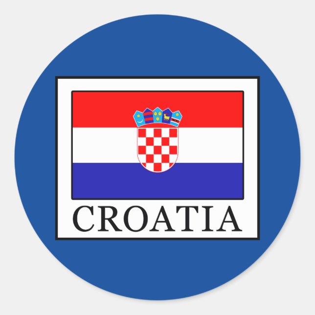 Pegatina Redonda Croacia (Anverso)