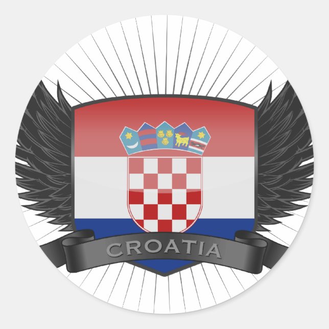 PEGATINA REDONDA CROACIA (Anverso)