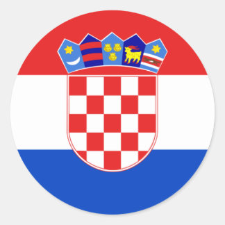 Pegatina Redonda Croacia, Croacia
