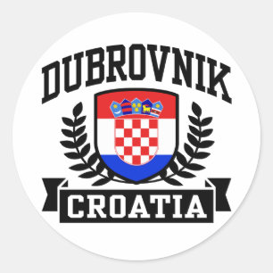 Pegatina Redonda Croacia Dubrovnik