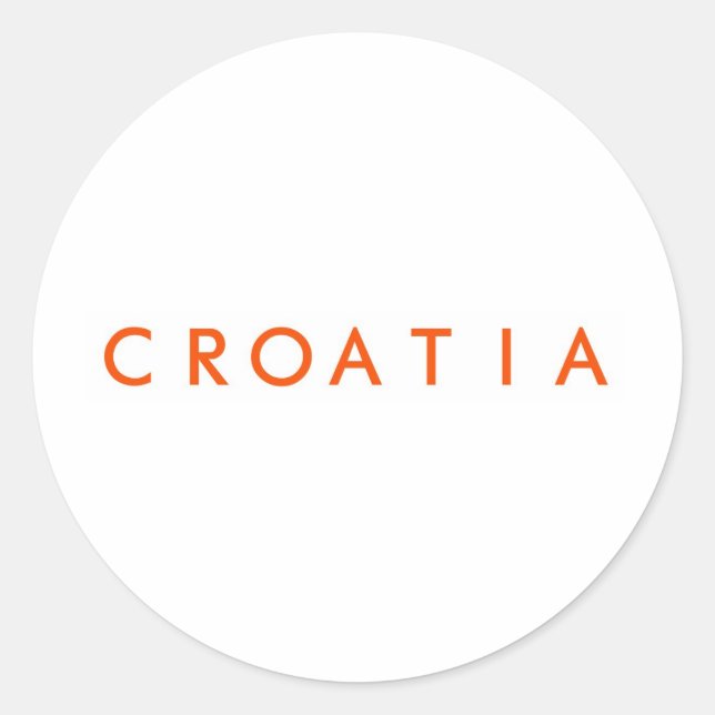 Pegatina Redonda Croatia (Anverso)